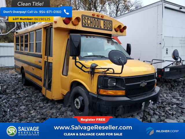 Used 2012 Chevrolet Express 3500 Extended w/ School Bus Package RWD image 1