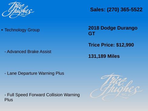 Used 2018 Dodge Durango GT w/ Technology Group RWD image 7