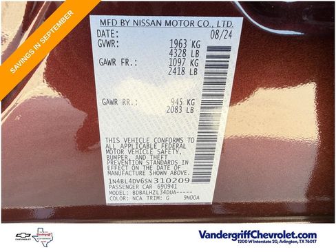 Used 2025 Nissan Altima 2.5 SV FWD image 28