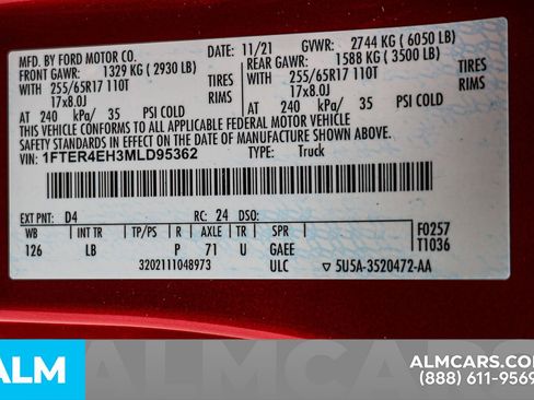 Used 2021 Ford Ranger XLT w/ Equipment Group 301A Mid image 55