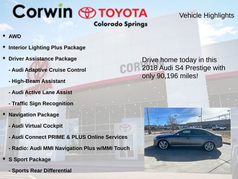Used 2018 Audi S4 Prestige w/ Prestige Package image 7