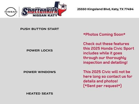 Used 2025 Honda Civic Sport image 3