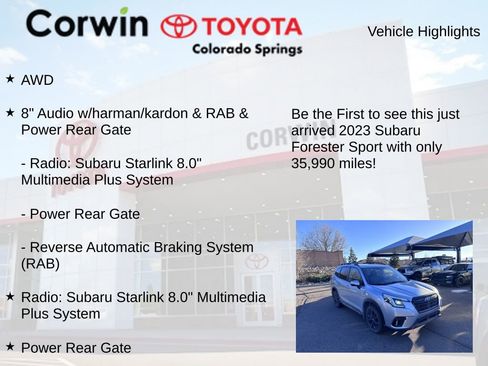 Used 2023 Subaru Forester Sport image 4