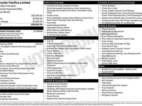 New 2026 Chrysler Pacifica Limited w/ S Appearance Package image 10