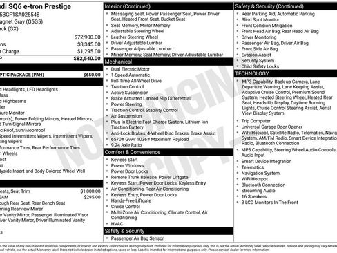 Used 2025 Audi SQ6 e-tron Prestige w/ Black Optic Package image 30