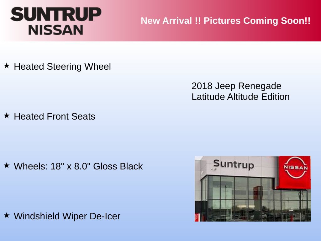 Used 2018 Jeep Renegade Altitude w/ Cold Weather Group FWD image 5