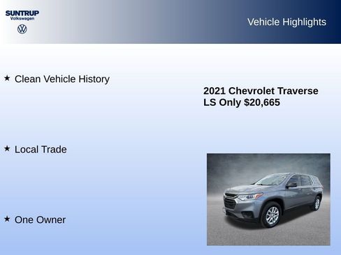 Used 2021 Chevrolet Traverse LS image 8