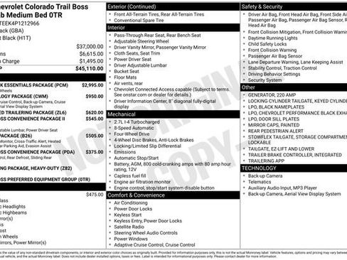 Used 2023 Chevrolet Colorado Trail Boss w/ LPO, Dark Essentials Package image 23