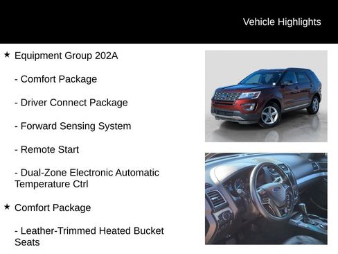 Used 2016 Ford Explorer XLT w/ Equipment Group 202A image 6