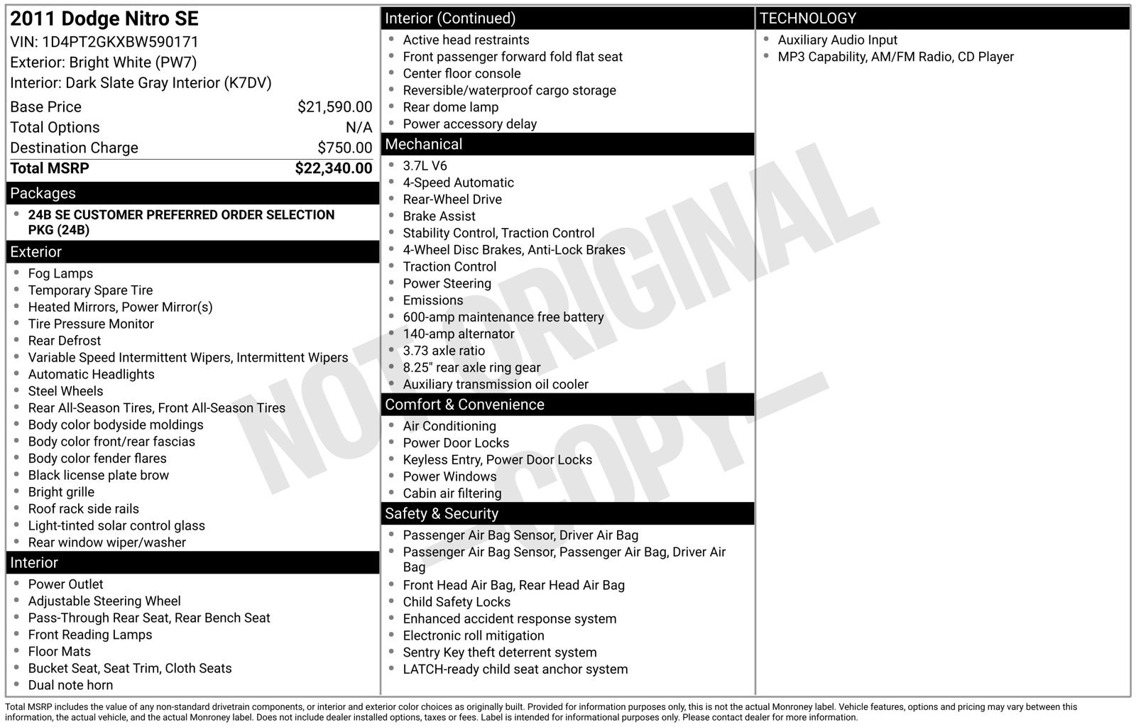 Used 2011 Dodge Nitro SE RWD image 2