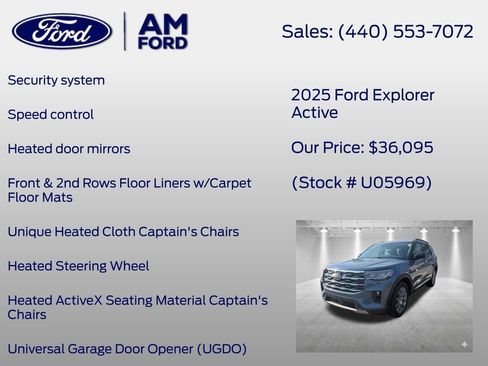 Used 2025 Ford Explorer Active w/ Active Comfort Package AWD/4WD image 24