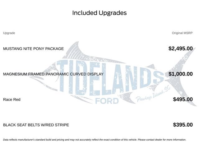 New 2026 Ford Mustang Premium w/ Mustang Nite Pony Package RWD image 2
