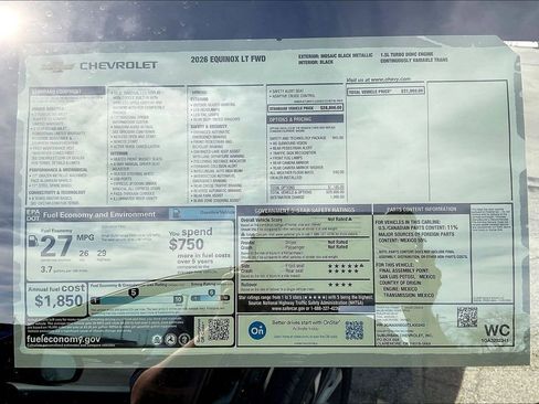 New 2026 Chevrolet Equinox LT w/ Safety and Technology Package FWD image 13