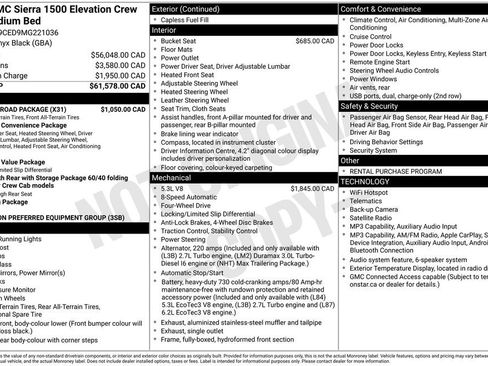 Used 2021 GMC Sierra 1500 Elevation w/ X31 Off-Road Package AWD/4WD image 9