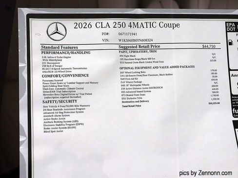 New 2026 Mercedes-Benz CLA 250 CLA 250 image 26