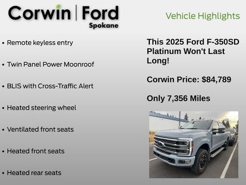Used 2025 Ford F350 Platinum w/ Platinum Plus Package AWD/4WD image 15
