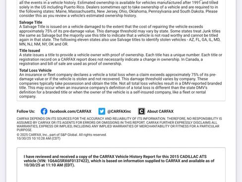 Used 2015 Cadillac ATS 2.0T AWD Sedan image 62