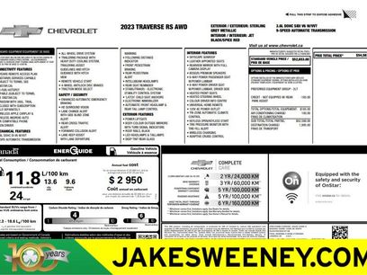 Certified 2023 Chevrolet Traverse RS