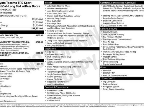 Used 2019 Toyota Tacoma TRD Sport w/ Technology Package image 38