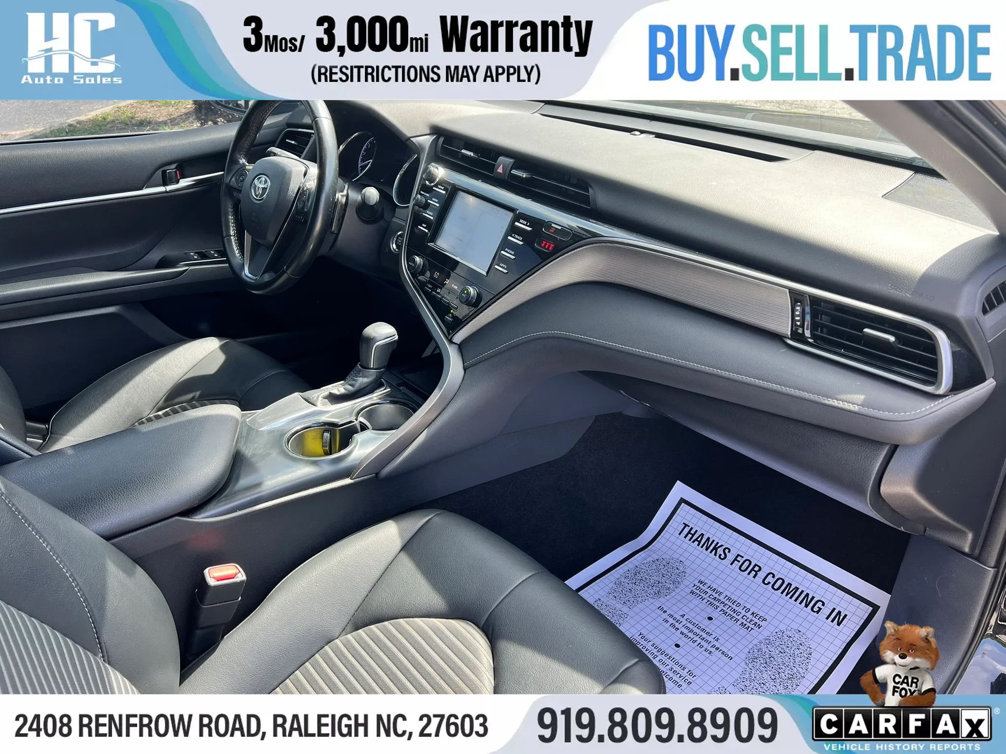 Used 2019 Toyota Camry SE w/ Convenience Package FWD image 20