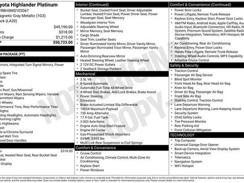 Used 2021 Toyota Highlander Platinum image 1