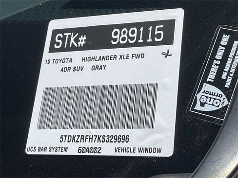 Certified 2019 Toyota Highlander XLE FWD image 36