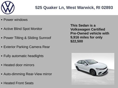 Certified 2025 Volkswagen Jetta SE w/ Sunroof Package image 13