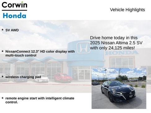 Used 2025 Nissan Altima 2.5 SV w/ SV Special Edition Package AWD/4WD image 6