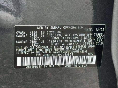Certified 2023 Subaru Outback Onyx Edition AWD/4WD image 16