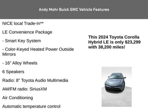 Used 2024 Toyota Corolla LE w/ LE Convenience Package FWD image 4