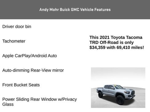 Used 2021 Toyota Tacoma TRD Off-Road AWD/4WD image 16