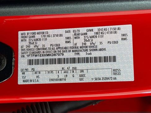 Used 2021 Ford F150 Lariat w/ Equipment Group 502A High image 33