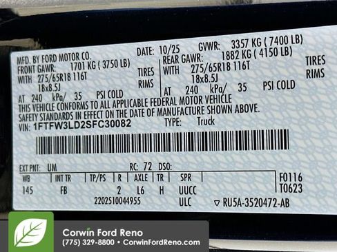 New 2025 Ford F150 XLT w/ Equipment Group 302A MID image 34