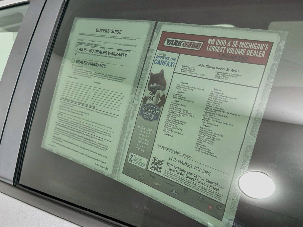 Certified 2026 Nissan Rogue SV AWD/4WD image 13