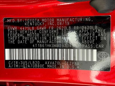 Used 2019 Toyota Camry XSE FWD image 37