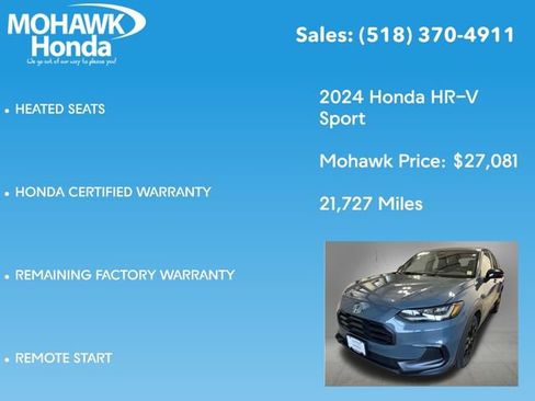Certified 2024 Honda HR-V Sport image 16
