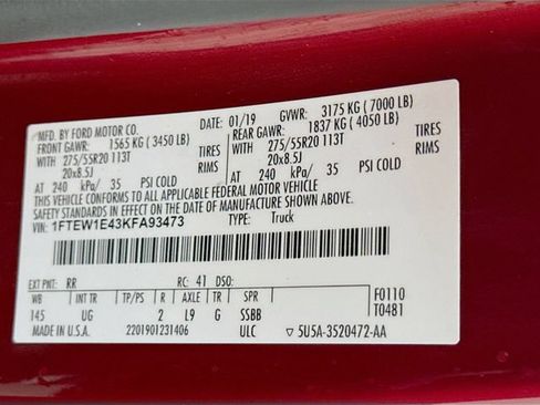 Used 2019 Ford F150 XLT w/ Equipment Group 302A Luxury AWD/4WD image 31