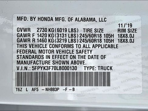 Used 2020 Honda Ridgeline RTL-E image 16