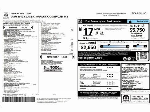 Used 2021 RAM 1500 Classic Warlock w/ Electronics Group image 2
