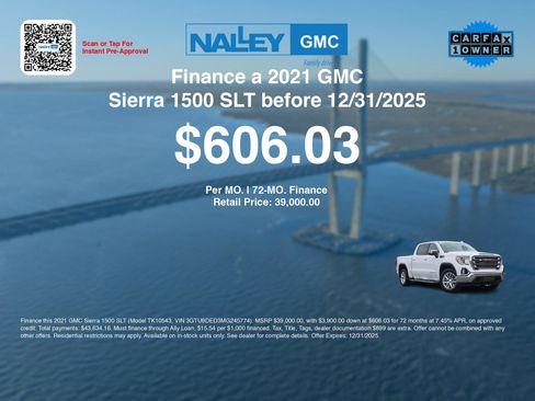 Used 2021 GMC Sierra 1500 SLT w/ SLT Convenience Package image 3