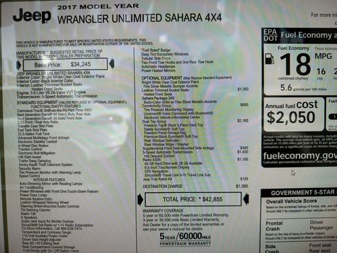 Used 2017 Jeep Wrangler Unlimited Sahara w/ Dual Top Group AWD/4WD image 23