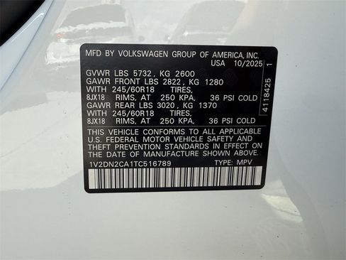 New 2026 Volkswagen Atlas SE image 27