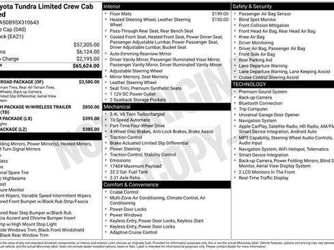 Used 2025 Toyota Tundra Limited w/ TRD Off-Road Package AWD/4WD image 30