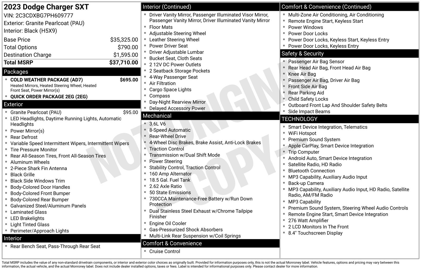 Used 2023 Dodge Charger SXT w/ Cold Weather Package RWD image 33