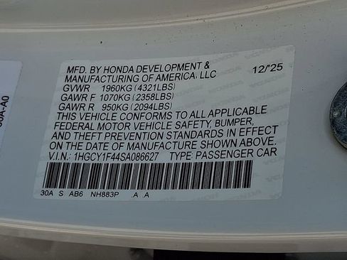 Certified 2025 Honda Accord SE image 27