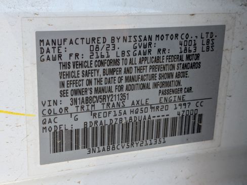 Used 2024 Nissan Sentra SV w/ All-Weather Package FWD image 35