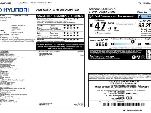 Used 2023 Hyundai Sonata Limited FWD image 3