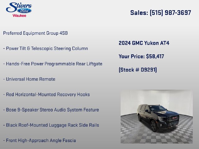 Used 2024 GMC Yukon AT4 w/ Technology Package AWD/4WD image 22