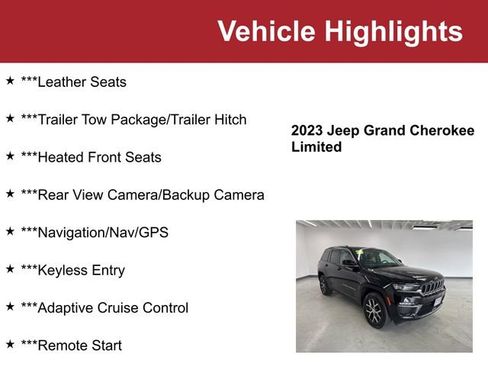 Used 2023 Jeep Grand Cherokee Limited w/ Trailer Tow Prep Group (B) AWD/4WD image 2