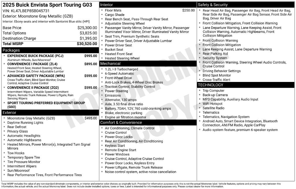 Used 2025 Buick Envista Sport Touring w/ Experience Buick Package FWD image 2